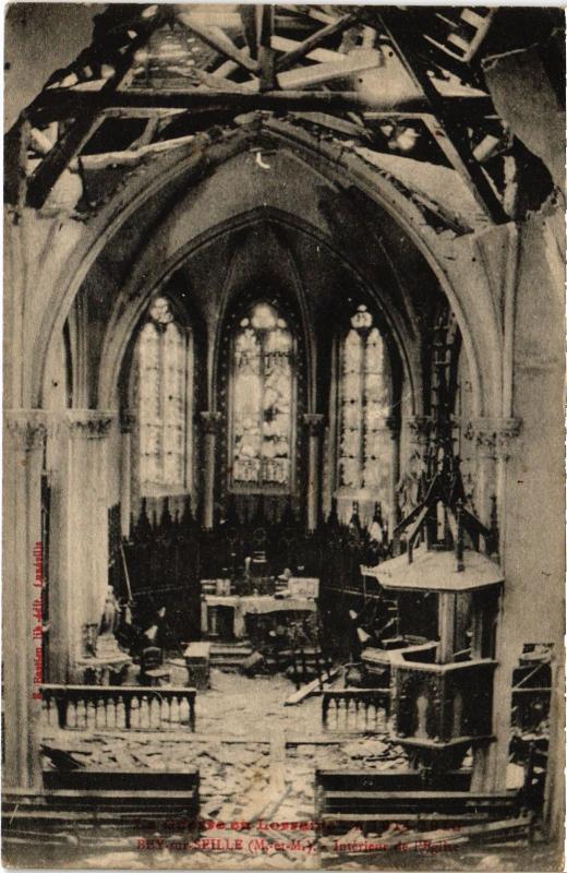 Carte postale ancienne Bey sur Seille interieur de l'eglise à Bey-sur-Seille