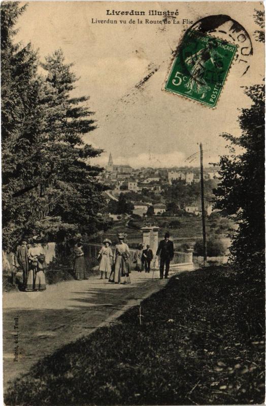 Carte postale ancienne Liverdun Route de la Flie à Liverdun