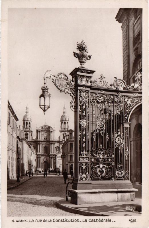 Carte postale ancienne Nancy Rue de la Constitution à Nancy