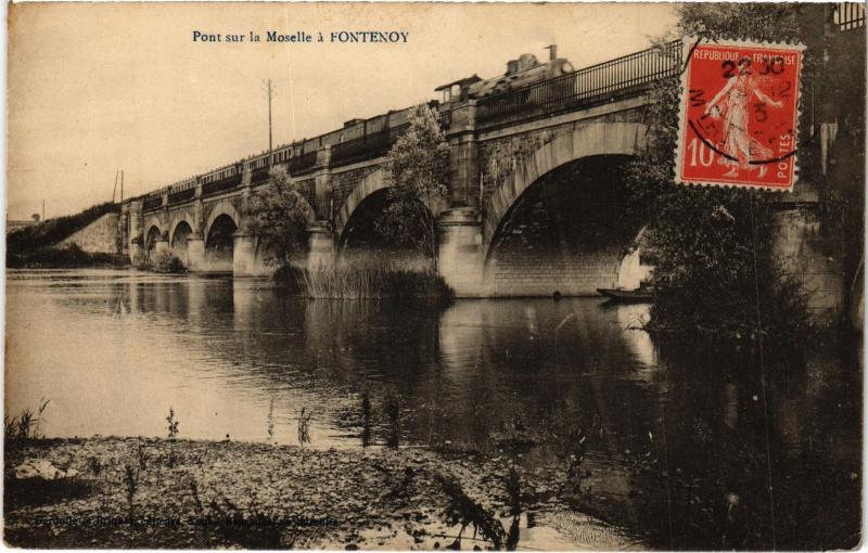 Carte postale ancienne Fontenoy Pont sur la Moselle