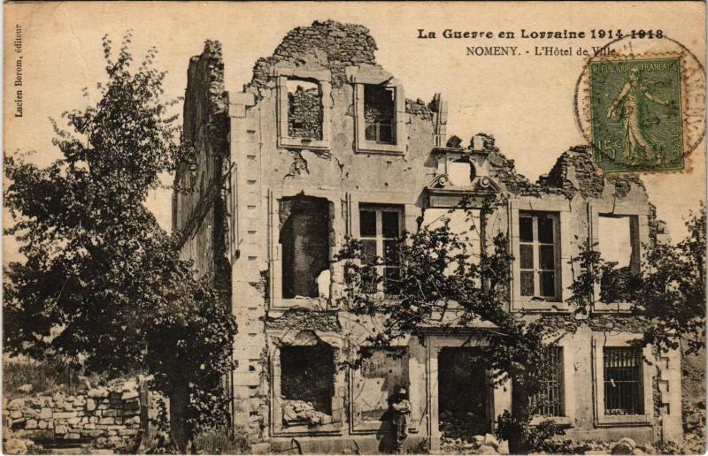Carte postale ancienne Nomeny Hotel de Ville à Nomeny