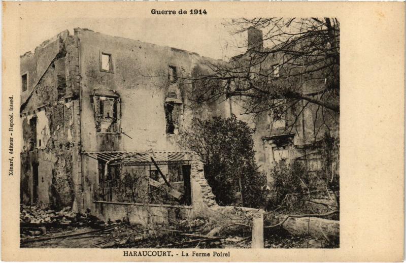 Carte postale ancienne Haraucourt Ferme Poirel à Haraucourt