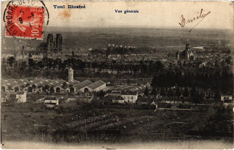 Carte postale ancienne Toul vue generale
