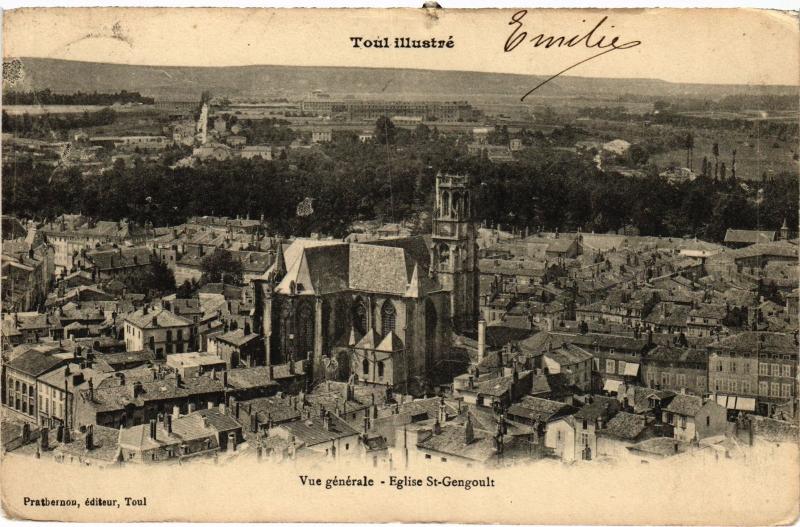 Carte postale ancienne Toul vue generale