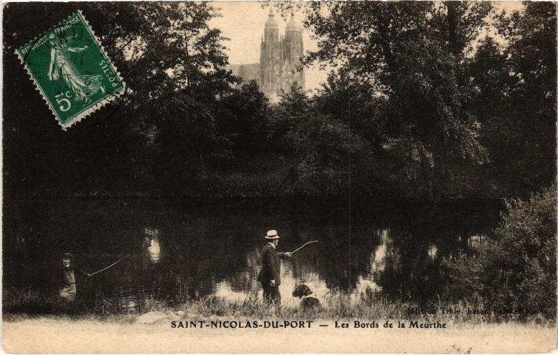 Carte postale ancienne St Nicolas du Port les bords de la Meurthe