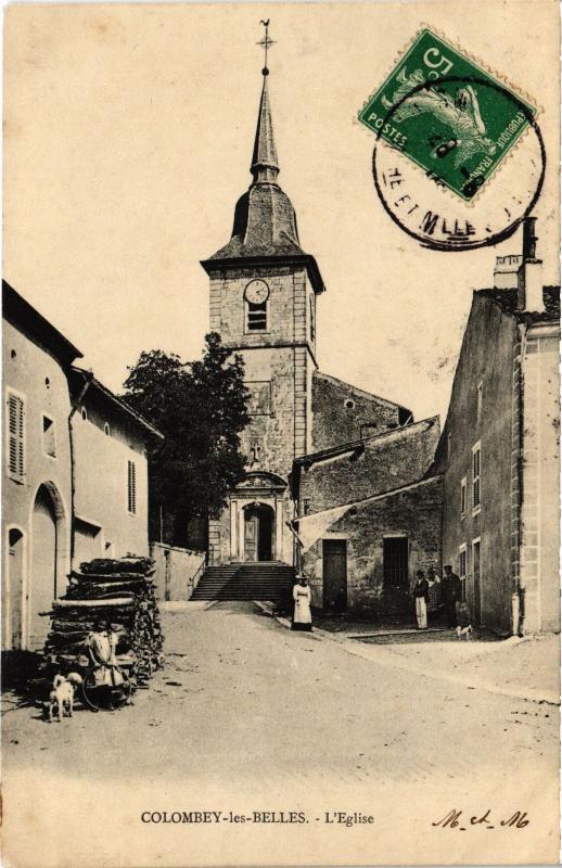Carte postale ancienne Colombey eglise