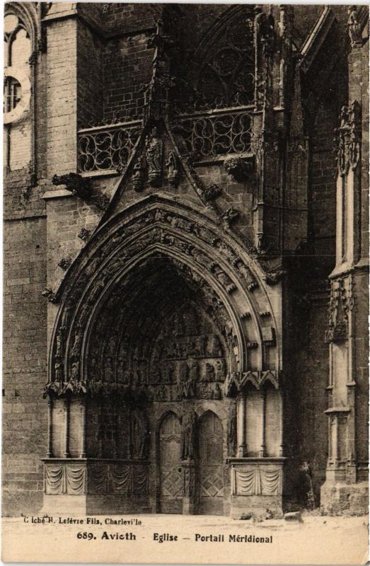 Carte postale ancienne Avitch eglise