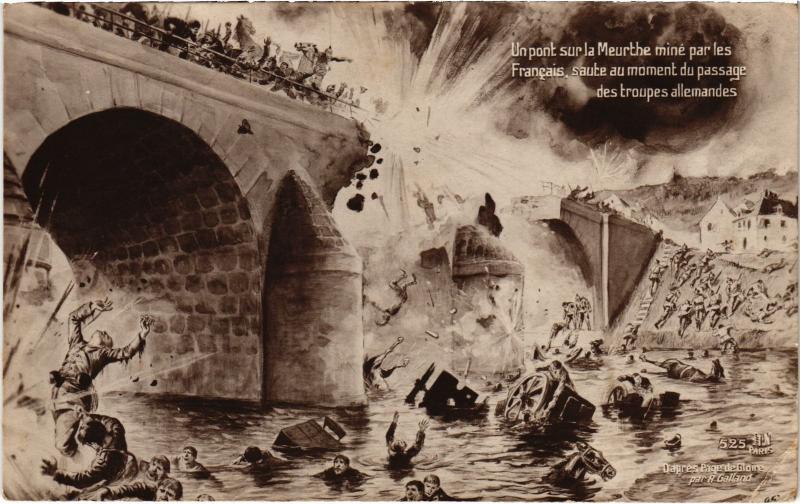 Carte postale ancienne Un pont sur la Meurthe