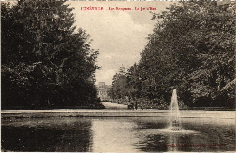 Carte postale ancienne Luneville les Bosquets