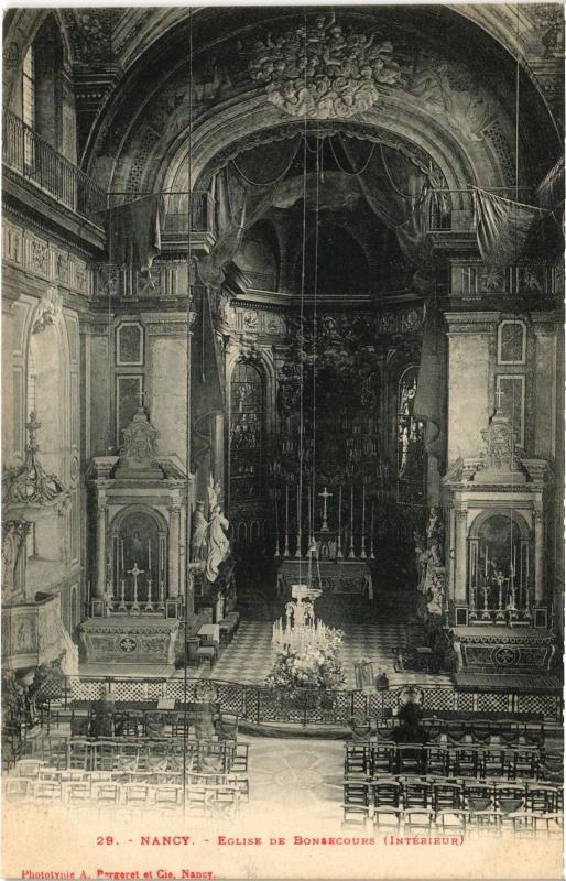 Carte postale ancienne Nancy Eglise de Bonsecours à Nancy
