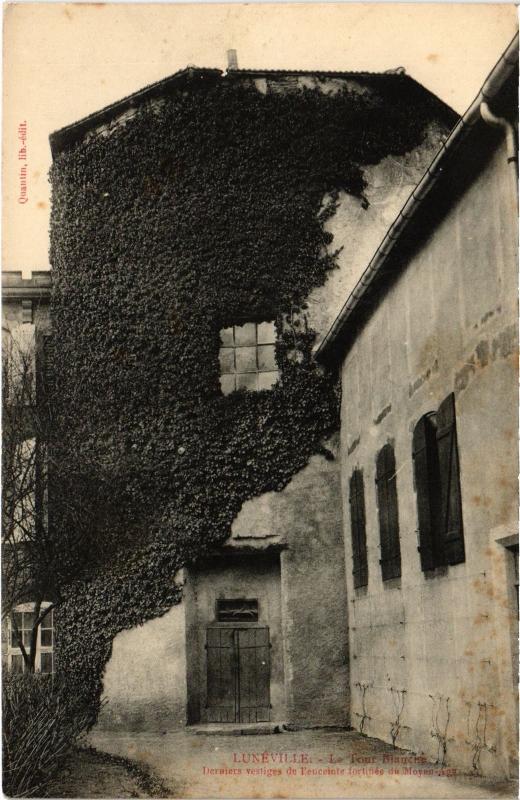 Carte postale ancienne Luneville Tour Blanche