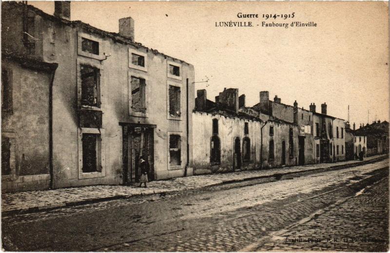 Carte postale ancienne Luneville Faubourg d'Einville