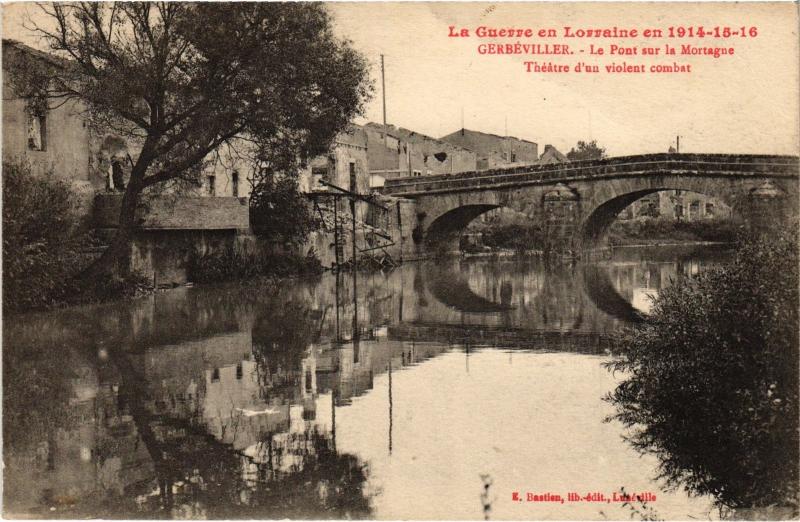 Carte postale ancienne Gerbeviller Pont sur la Mortagne