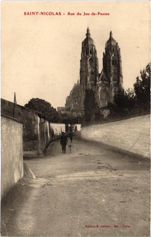 Carte postale ancienne St Nicolas Rue du Jeu ded Paume