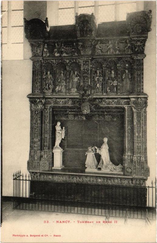Carte postale ancienne Nancy Tombeau de Rene Ii à Nancy