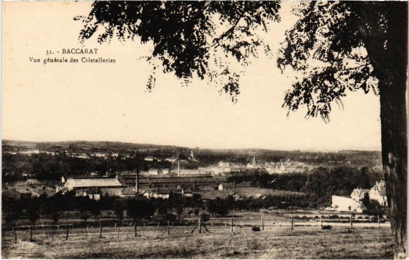 Carte postale ancienne Baccarat vue generale à Baccarat