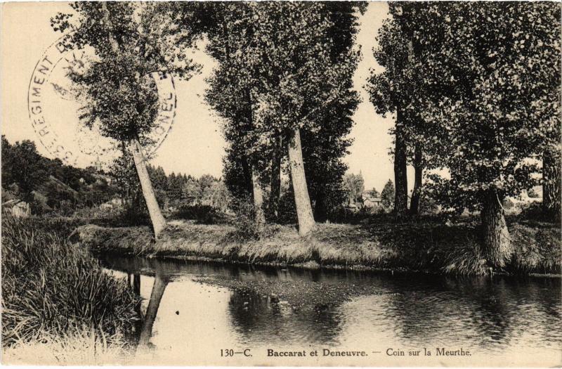Carte postale ancienne Baccarat coin sur la Meurthe à Baccarat