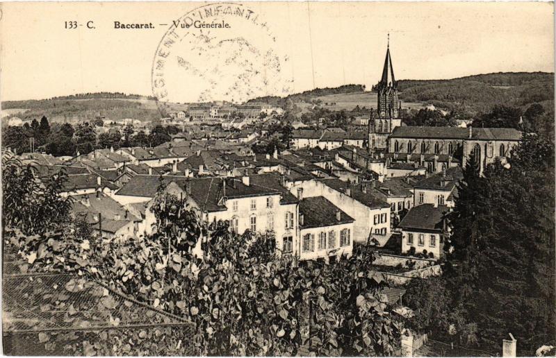 Carte postale ancienne Baccarat vue generale à Baccarat