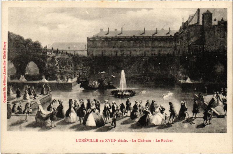 Carte postale ancienne Luneville le chateau le rocher