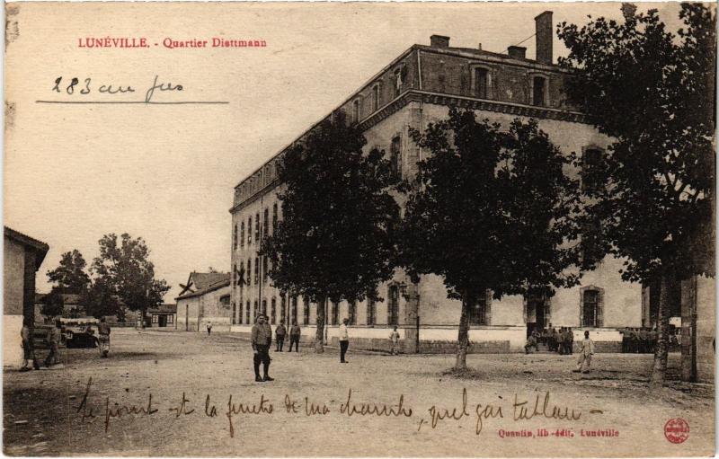 Carte postale ancienne Luneville Quartier Diettmann