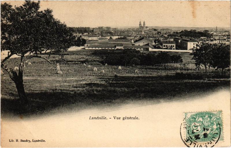 Carte postale ancienne Luneville vue generale