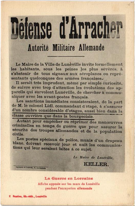 Carte postale ancienne Defense d'Arracher