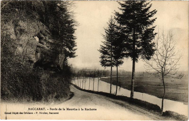 Carte postale ancienne Baccarat Bords de la Meurthe à Baccarat
