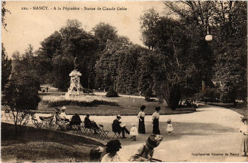 Carte postale ancienne Nancy Statue de Claude Gelee à Nancy