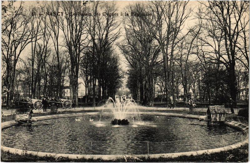Carte postale ancienne Nancy Bassin des Cygnes à Nancy