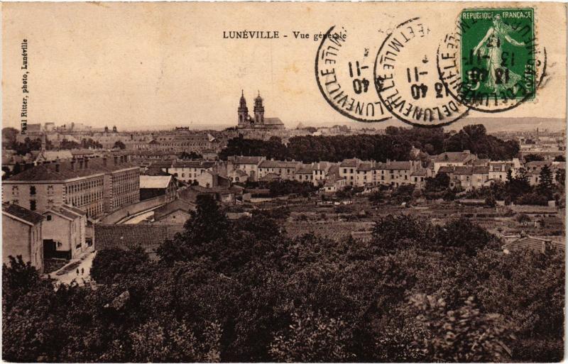 Carte postale ancienne Luneville vue generale