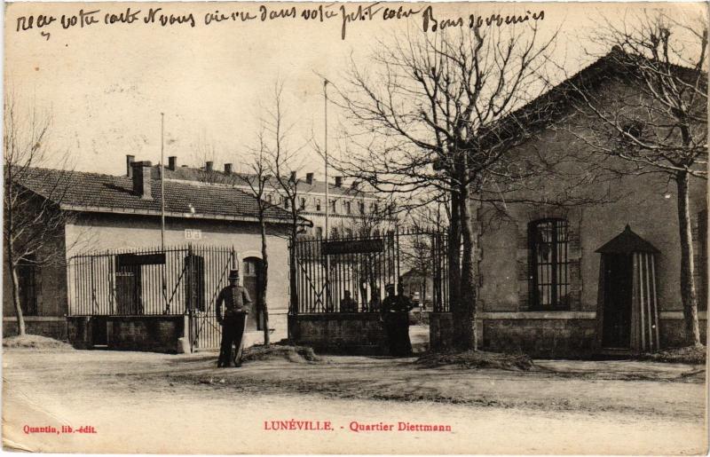 Carte postale ancienne Luneville Quartier Diettmann