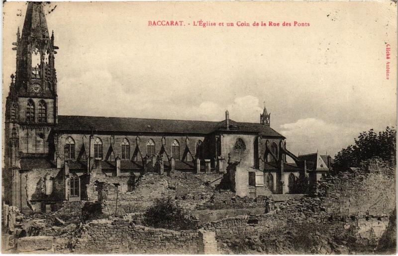 Carte postale ancienne Baccarat eglise à Baccarat