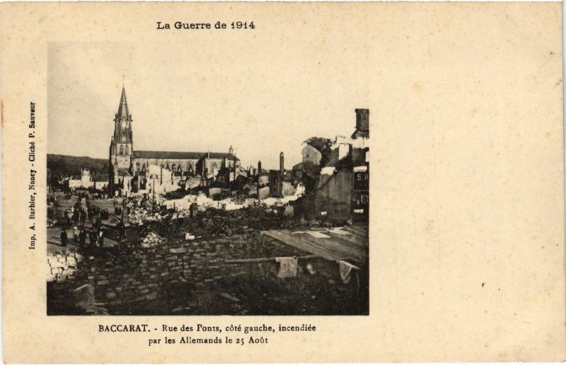 Carte postale ancienne Baccarat Rue des Ponts à Baccarat