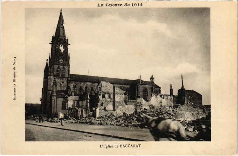 Carte postale ancienne Baccarat eglise à Baccarat