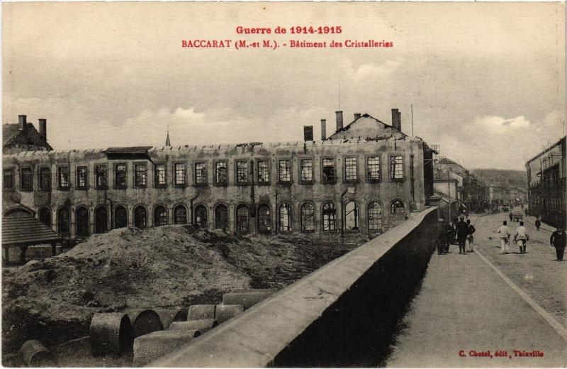 Carte postale ancienne Baccarat Batiment des Cristalleries à Baccarat