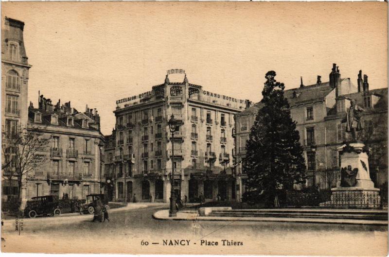 Carte postale ancienne Nancy Place Thiers à Nancy