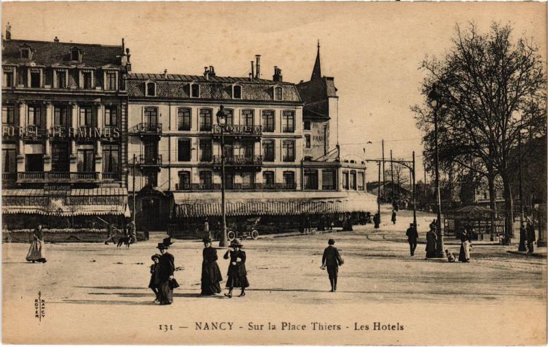Carte postale ancienne Nancy les Hotels à Nancy