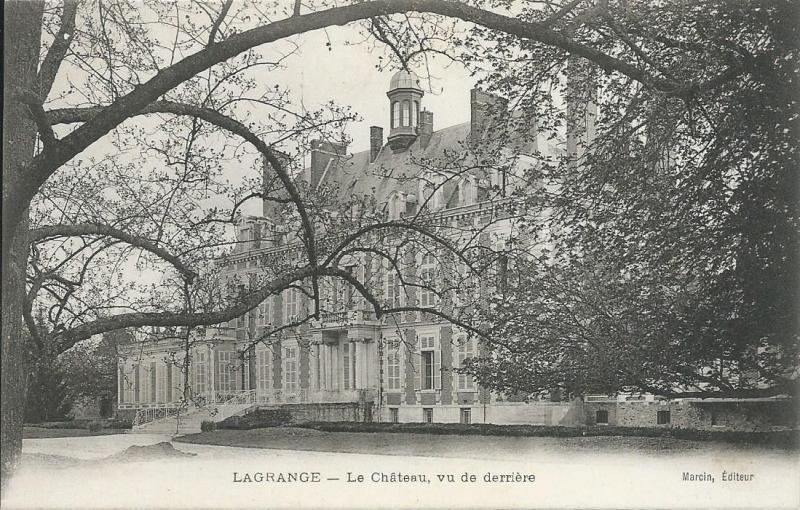 Carte postale ancienne Château Lagrange à Manom