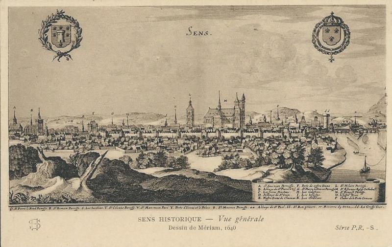 Carte postale ancienne Sens Historique - Vue Générale à Sens