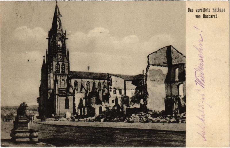 Carte postale ancienne Baccarat Rathaus