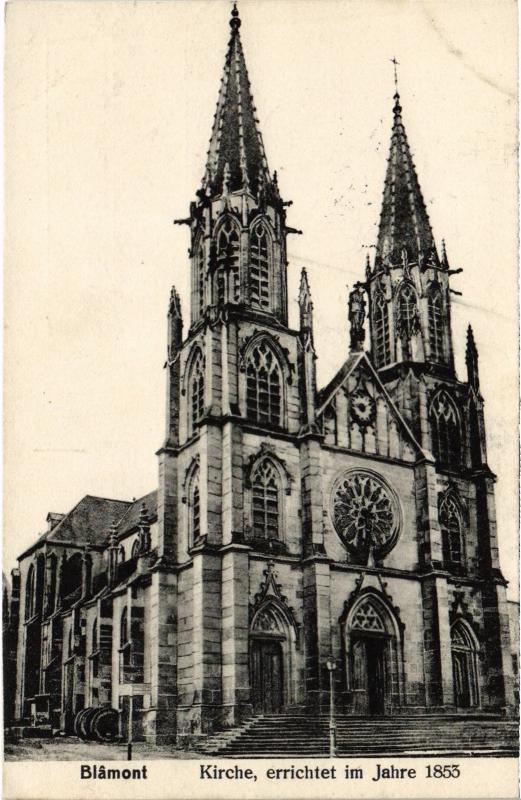 Carte postale ancienne Blamont Kirche