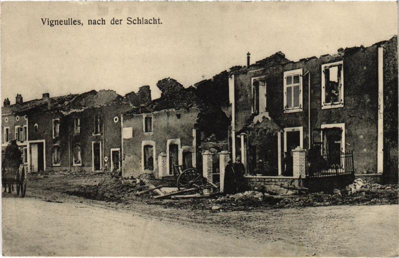 Carte postale ancienne Vigneulles nach der Schlacht