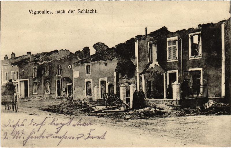 Carte postale ancienne Vigneulles nach der Schlacht