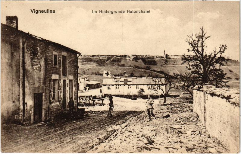 Carte postale ancienne Vigneulles im Hintergrunde Hatonchatel