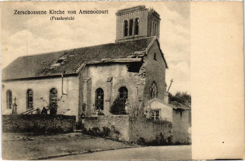 Carte postale ancienne Amencourt Kirche