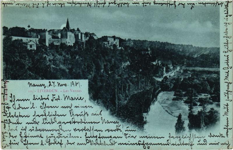 Carte postale ancienne Liverdun les Vannes à Verdun