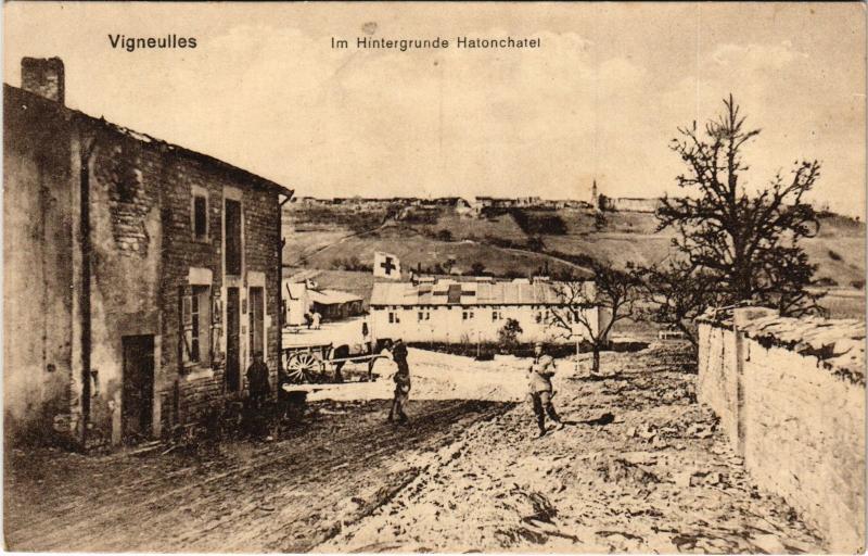 Carte postale ancienne Vigneulles im Hintergrunde Hatonchatel