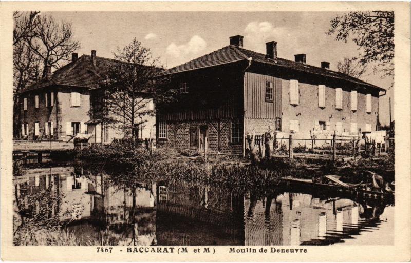 Carte postale ancienne Baccarat Moulin de Deneuvre