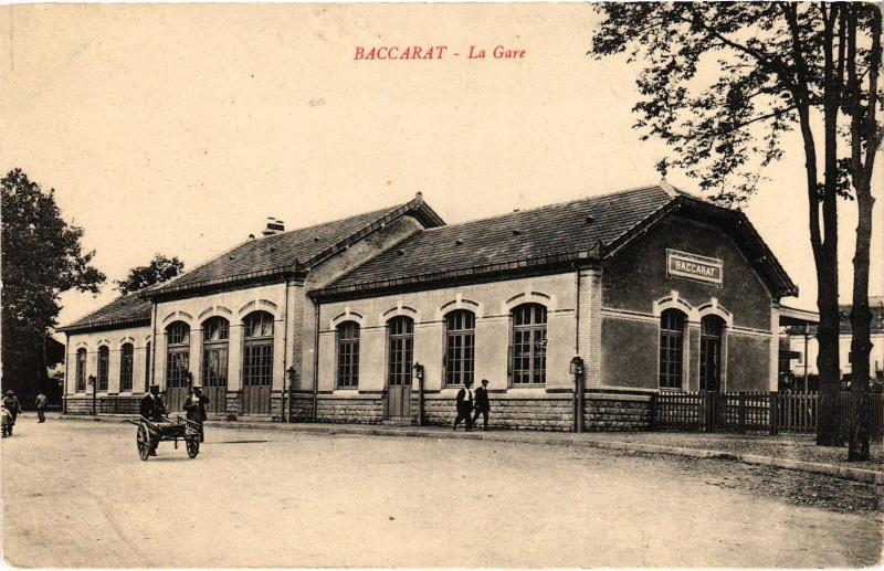 Carte postale ancienne Baccarat la gare