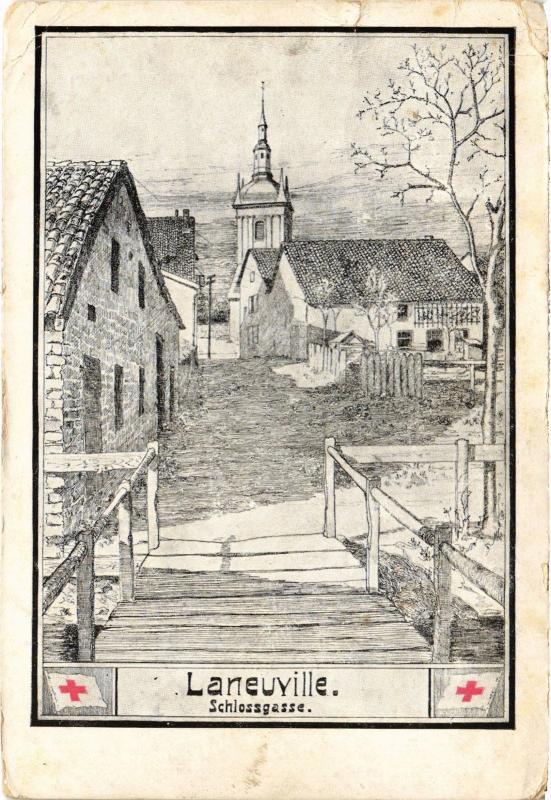 Carte postale ancienne Laneuville Schlossgasse à Euville